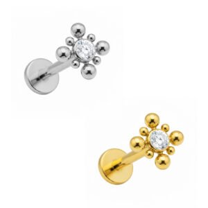 Labret di Titanio ASTM F136 con Zirconia