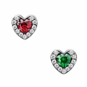 Labret Cuore in Titanio con Zirconi