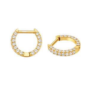 Anello Clicker in Titanio con Zirconi su Tre Lati