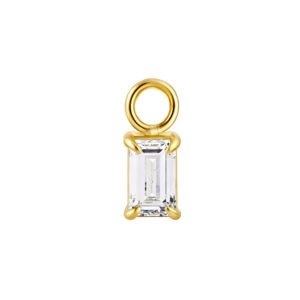 Pendente Oro 18k con Ciondolo di Zirconia Premium