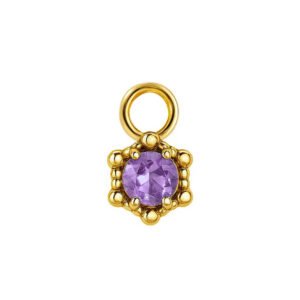 Pendente in Oro 18k con Ametista Rosa