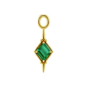 Oro 18k Pendente con Smeraldo Brasiliano
