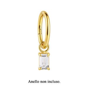 Pendente em ouro 18K com pingente de zircónia Premium