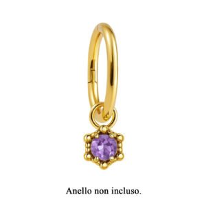 Pendente em ouro 18K com ametista rosa