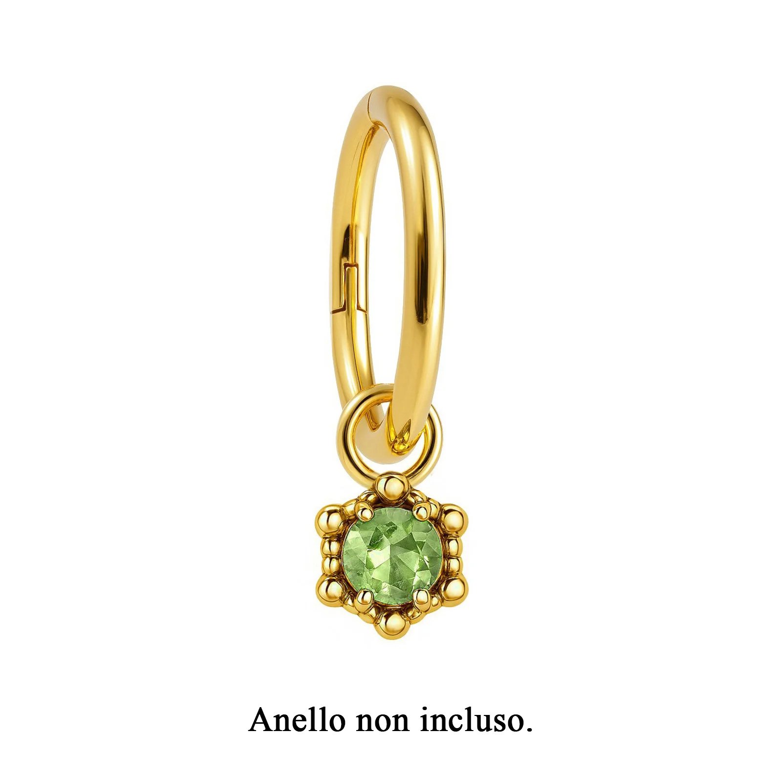 Pendente in Oro 18k con Ciondolo in Peridoto Genuine
