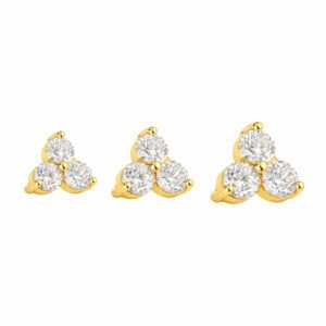 Terminale in Oro 18K con Diamanti di Laboratorio Push Pin
