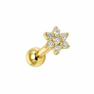 Microbell in Oro 18K con Fiore di Zirconi