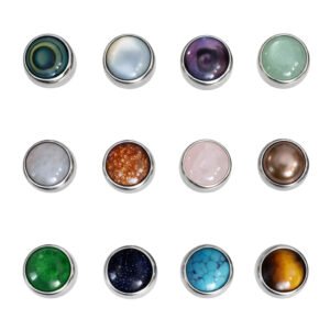 Terminale per Piercing in Titanio ASTM F136 con Pietra Naturale