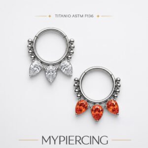 Clicker com Pirâmides e Beads em Titânio ASTM F136