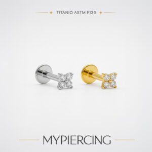 Fiore Labret di Titanio Push Pin