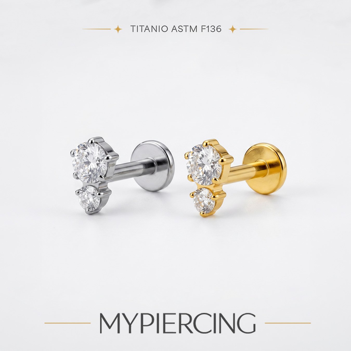 Piercing Labret zirconie