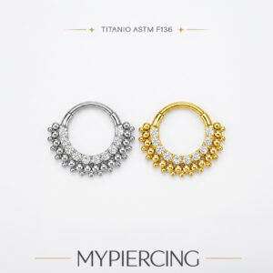 Anello Incassato con Beads di Titanio ASTM F136