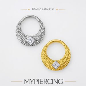 Anello Medievale Con Zirconia Di Titanio ASTM F136