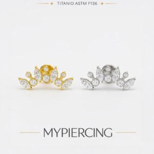 Labret Cluster de zircónias em titânio