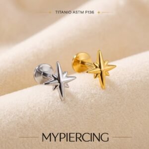 Labret Estrela Celestial em Titânio · imagem 3