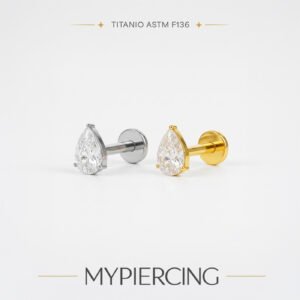 Labret Goccia di Zirconia in Titanio ASTM F136