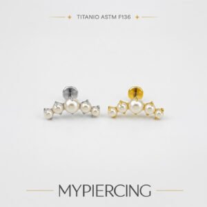 Labret Cluster Perla di Titanio ASTM F136