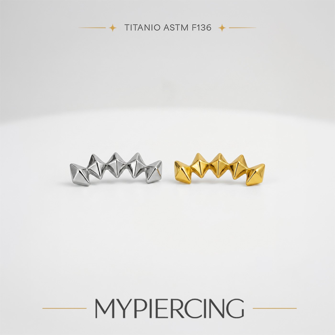 Labret Cluster di Titanio ASTM F136