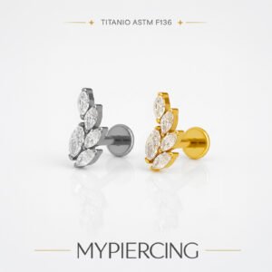 Labret Assa di Zirconie Navette di Titanio ASTM F136