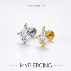 Labret Cadente con Zirconia di Titanio ASTM F136