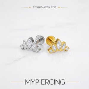 Labret Cluster coroa de zircónias em titânio ASTM F136