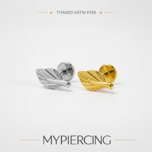 Labret folha em titânio ASTM F136