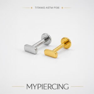 Labret barra lisa em titânio ASTM F136