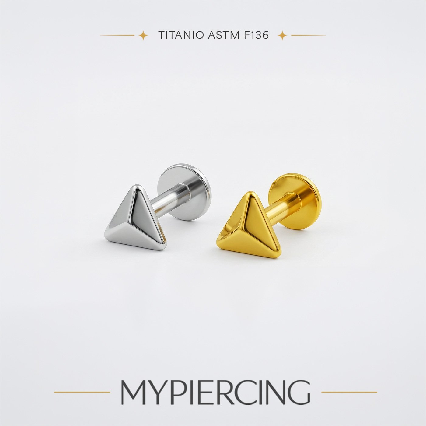 Labret Fashion Piramide di Titanio ASTM F136