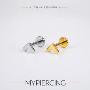 Labret Fashion V liso de 5 mm em titânio ASTM F136