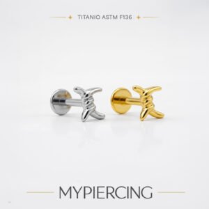 Labret in Titanio ASTM F136 Filo Spinato