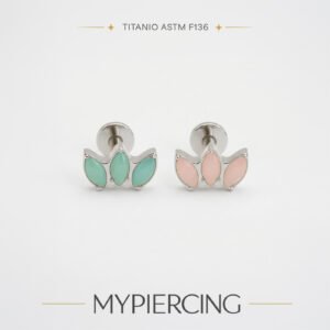 Labret 3 Pétalas em Titânio ASTM F136