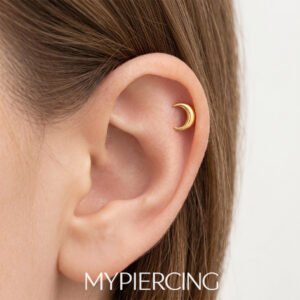 Labret Lua Cheia em Titânio ASTM F136 Pin Push