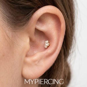 Labret com 3 Trapézios de Titânio ASTM F136