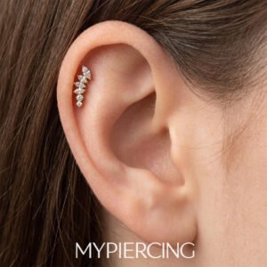Labret Cluster Navette Decrescente em Titânio ASTM F136