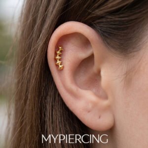 Labret Cluster de titânio ASTM F136