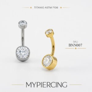 Banana di Titanio ASTM F136 Flat con Zirconie