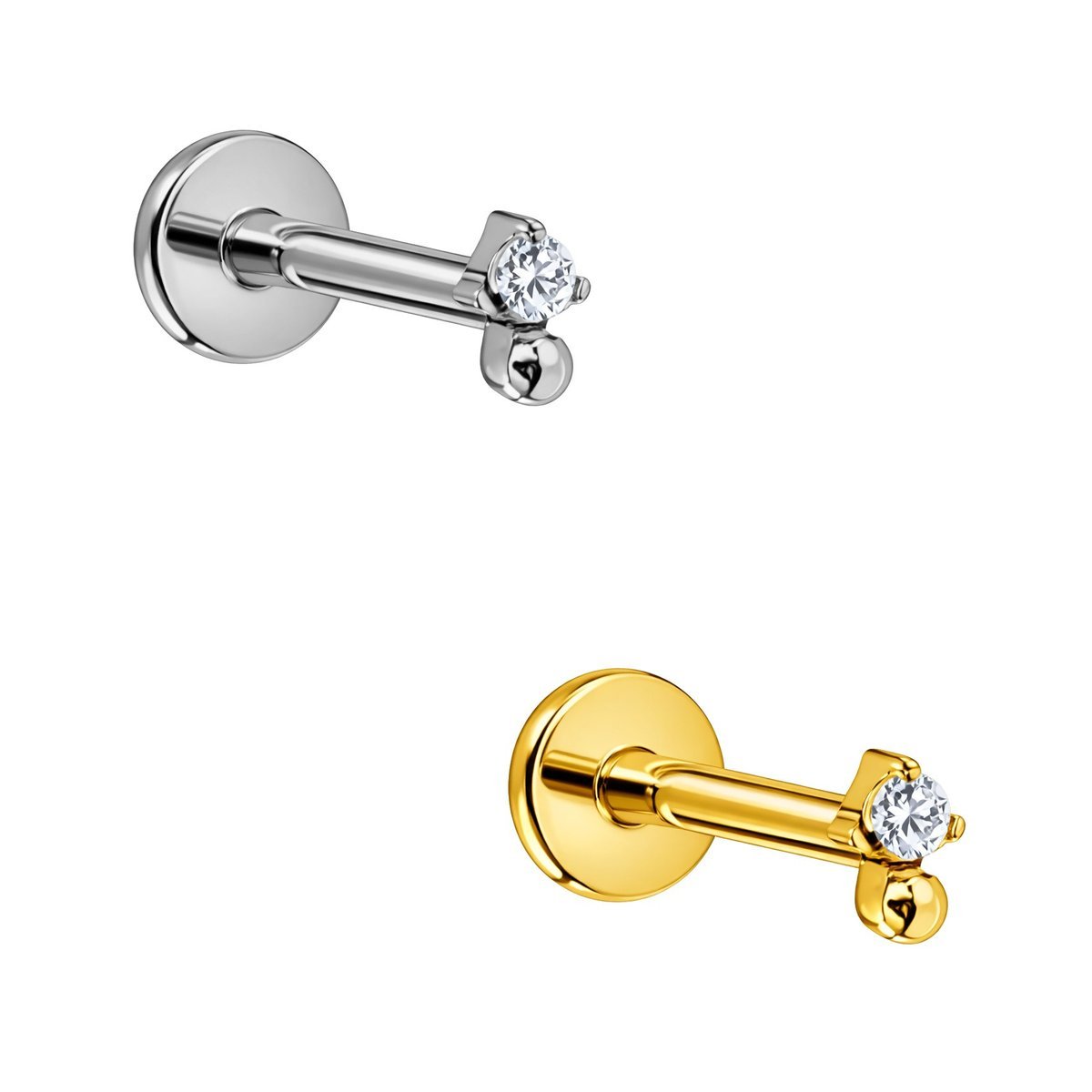 Labret Punto Luce con Mini Sfera in Titanio