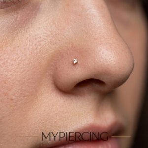 Nostril em ouro 18K com zircónia