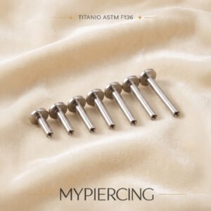 Base de labret em titânio ASTM F136 com rosca interna