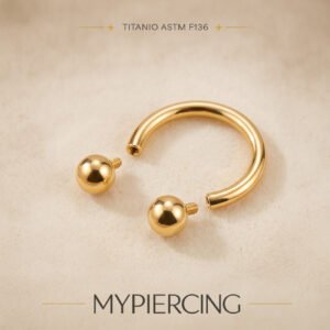 Circular barbell em titânio ASTM F136