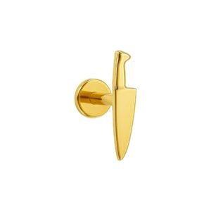 LBT FACA LISO TIT R/I (CX1) — Espessura x Comprimento: 1.2 x 8 mm, Cor: PVD Gold