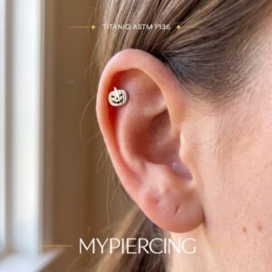 Labret abóbora em titânio ASTM F136